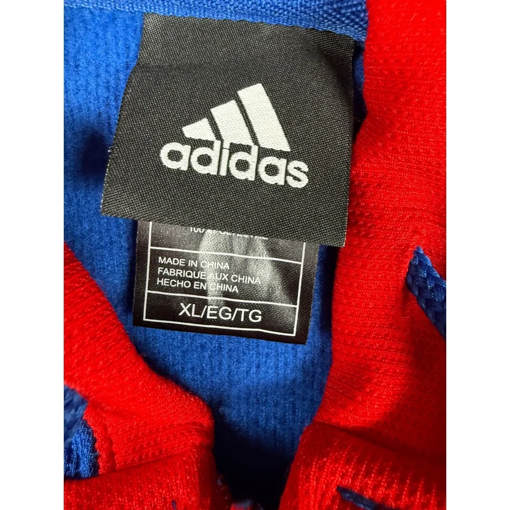 Adidas Detroit Pistons Full Zip Hoodie Mens XL Blue Red NBA Basketball 8969A 07